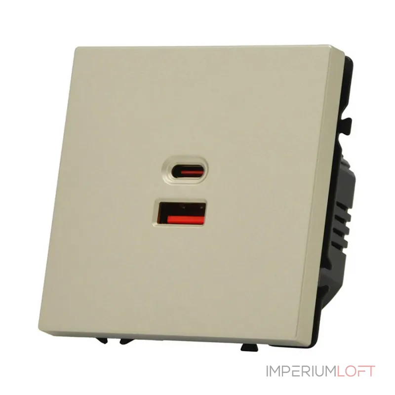 USB зарядное устройство типа A+С LeDron USB Socket A+C 65W Cashmere от ImperiumLoft