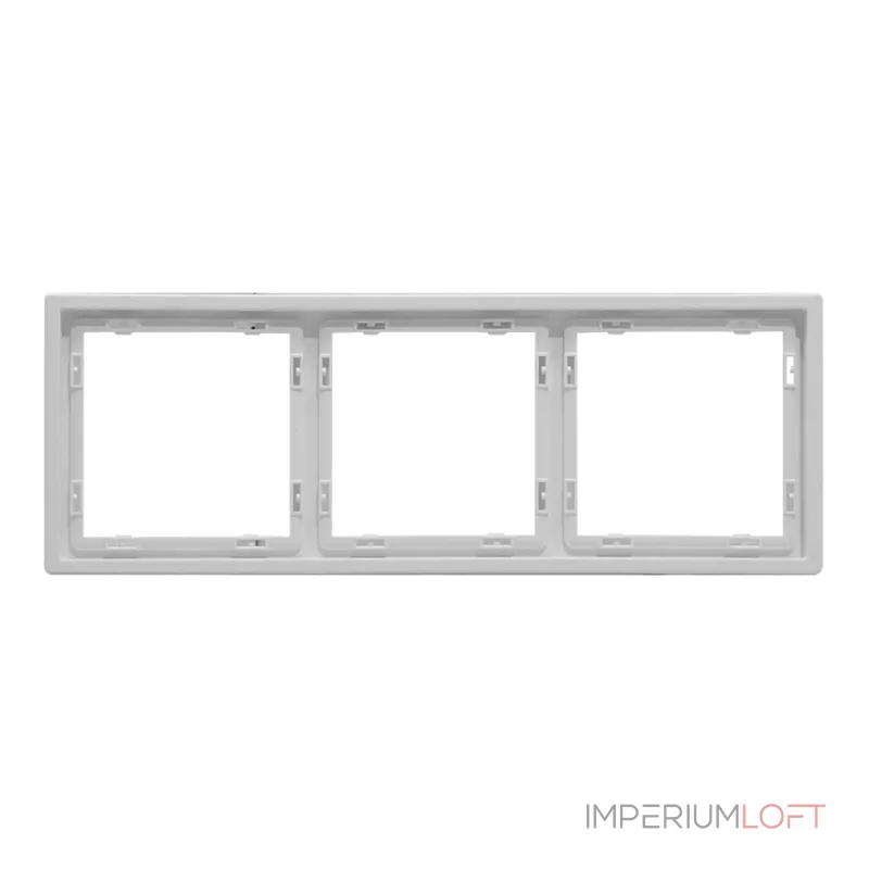 Рамка на 3 поста для розеток и выключателей LeDron 3 Frame PC White от ImperiumLoft