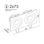 Встраиваемый поворотный светодиодный светильник LeDron LH07SB-R LH07SB-R SQ2 Black-White 20W 4000K DIM TRIAC от ImperiumLoft