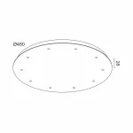 Основание круглое LeDron D500-10 Основание Ф500х10(черный) от ImperiumLoft