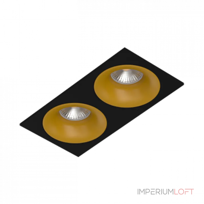 Встраиваемый светильник под сменную лампу LeDron MJ1003 MJ1003 SQ2 Black-Gold от ImperiumLoft