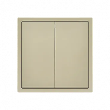 Выключатель двухклавишный звонкового типа LeDron 2G Reset Cashmere