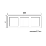 Рамка на 3 поста для розеток и выключателей LeDron 3 Frame PC White от ImperiumLoft