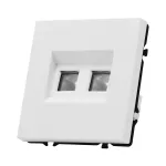 Розетка компьютерная двойная LeDron Dual CAT 6 (DATA) White от ImperiumLoft