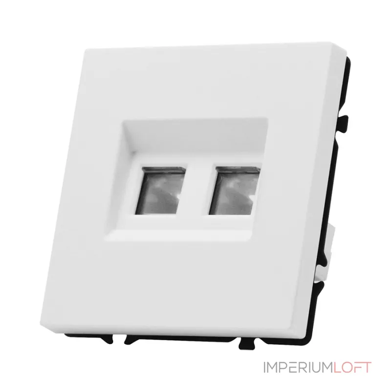Розетка компьютерная двойная LeDron Dual CAT 6 (DATA) White от ImperiumLoft