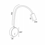 Настенный светодиодный светильник LeDron READING S30 GN READING White от ImperiumLoft