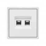 Розетка компьютерная двойная LeDron Dual CAT 6 (DATA) White от ImperiumLoft