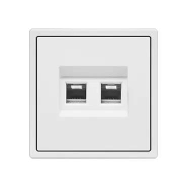 Розетка компьютерная двойная LeDron Dual CAT 6 (DATA) White