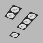 Встраиваемый поворотный светодиодный светильник LeDron LH07SB-R LH07SB-R SQ2 Black-White 20W 4000K DIM TRIAC от ImperiumLoft