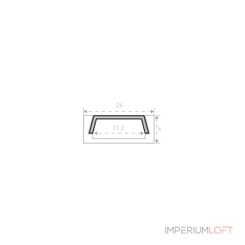 Профиль алюминиевый накладной SWG SWG Standard SF-2006 от ImperiumLoft