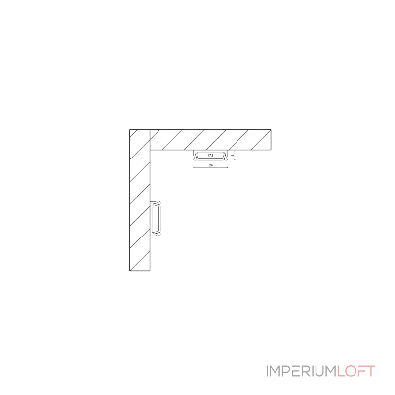 Профиль алюминиевый накладной SWG SWG Standard SF-2006 от ImperiumLoft