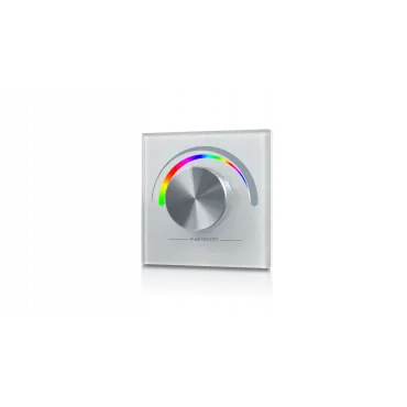 Радио панель встраиваемая в стену с валкодером на 1 зону для RGB ленты белая W-RGB-W Радио панель встраиваемая в стену с валкодером на 1 зону для RGB ленты белая W-RGB-W