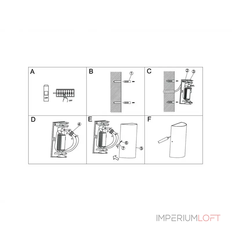 Светильник настенный GW TUBE черный, 3000K, GW-6805-6-BL-WW от NovaLamp