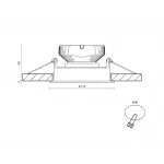 Корпус светильника потолочный встраиваемый наклонный, COMBO10-BL, Черный, IP20, COMBO10-BL от ImperiumLoft