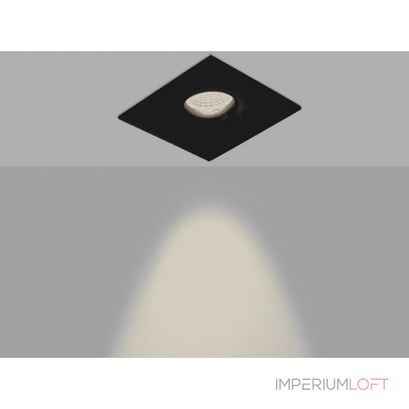 Корпус светильника потолочный встраиваемый наклонно-поворотный, COMBO-2S1-BL, Черный, IP20, COMBO-2S1-BL от ImperiumLoft