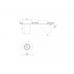 Крепление сменное М7 для светильников MINI VILLY, поворотное встраиваемое углубленное, цвет Черный, MINI-VL-M7-BL от ImperiumLoft