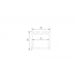 Подвесной/накладной алюминиевый профиль Design LED LS3535, 2500 мм, анодированный, LS.3535-R от NovaLamp