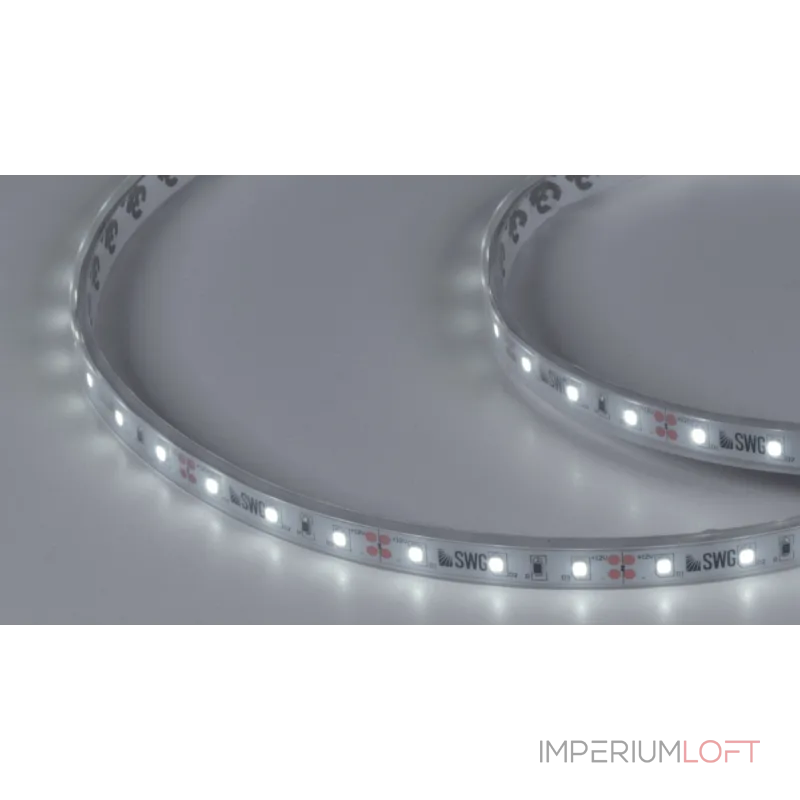 Светодиодная лента 2835, 60 LED/м, 4,8 Вт/м, 12В , IP66, 3M, Цвет: Холодный белый, SWG260-12-4.8-W-66-M от ImperiumLoft Светодиодная лента 2835, 60 LED/м, 4,8 Вт/м, 12В , IP66, 3M, Цвет: Холодный белый, SWG260-12-4.8-W-66-M от ImperiumLoft