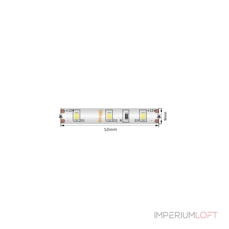 Светодиодная лента 2835, 60 LED/м, 4,8 Вт/м, 12В , IP66, Цвет: Тёплый белый, SWG260-12-4.8-WW-66-M от ImperiumLoft Светодиодная лента 2835, 60 LED/м, 4,8 Вт/м, 12В , IP66, Цвет: Тёплый белый, SWG260-12-4.8-WW-66-M от ImperiumLoft
