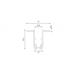 Шинопровод встраиваемый глубокий под шпаклевку, серия SY-LINK, Белый, IP20, SY-LINK-20T2-2.5-WH от NovaLamp
