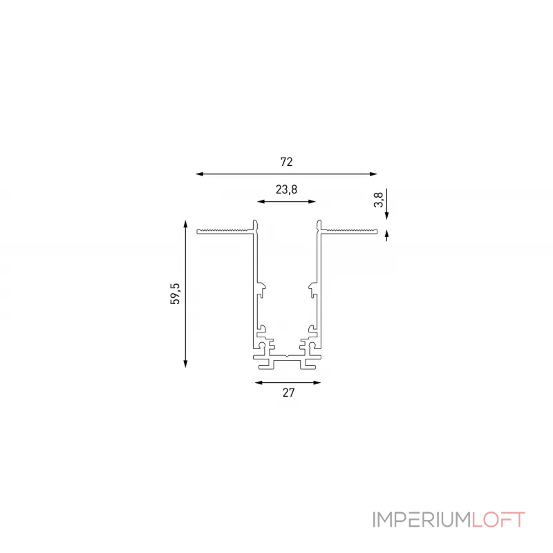Шинопровод встраиваемый глубокий под шпаклевку, серия SY-LINK, Белый, IP20, SY-LINK-20T2-2.5-WH от NovaLamp Шинопровод встраиваемый глубокий под шпаклевку, серия SY-LINK, Белый, IP20, SY-LINK-20T2-2.5-WH от NovaLamp