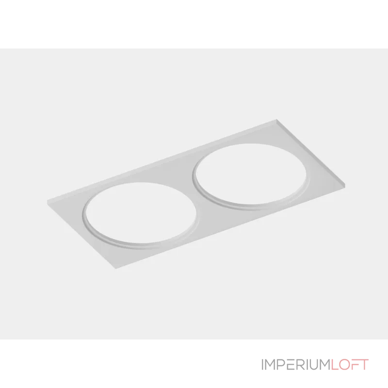 Рамка двойная квадратная белая LUMKER C-2MINI-FR2S-WH