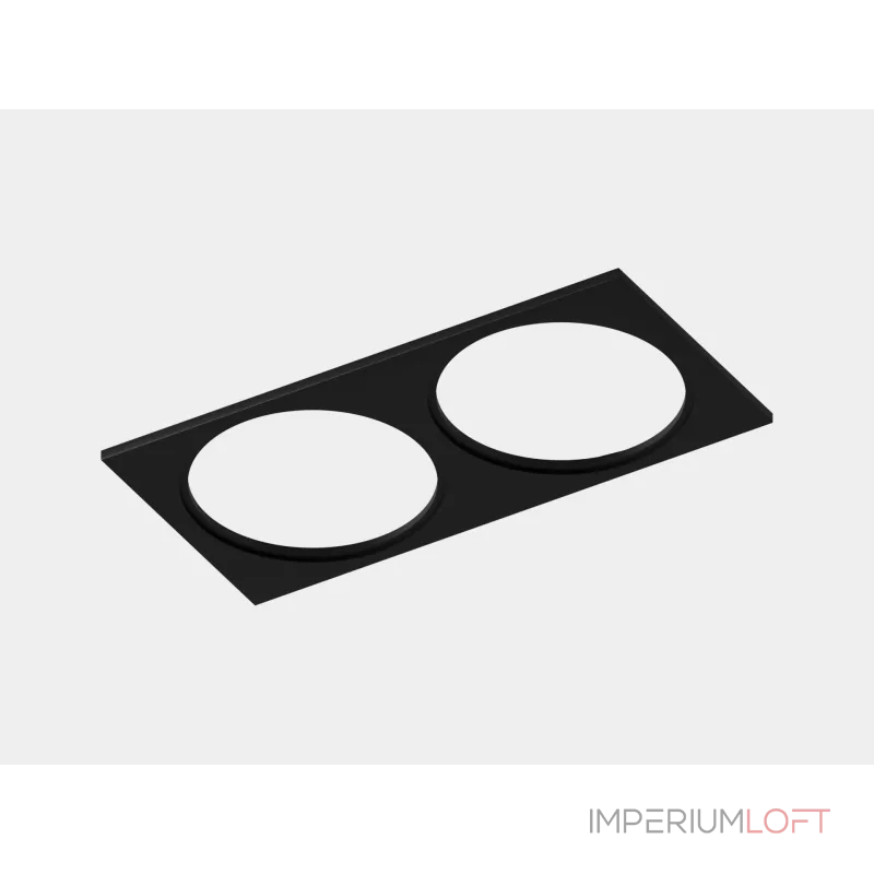 Рамка двойная квадратная черная LUMKER C-2MINI-FR2S-BL