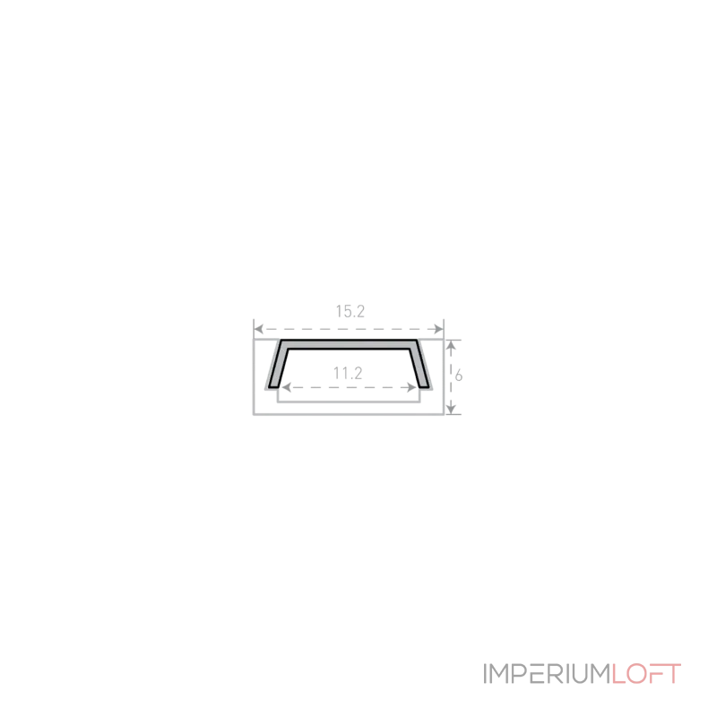 Профиль алюминиевый накладной SWG SWG Standard SF-1506 от ImperiumLoft