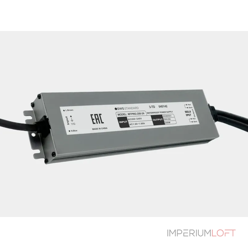 Блок питания SWG Standard IP20, 250W, 24V, ST-250-24 от ImperiumLoft