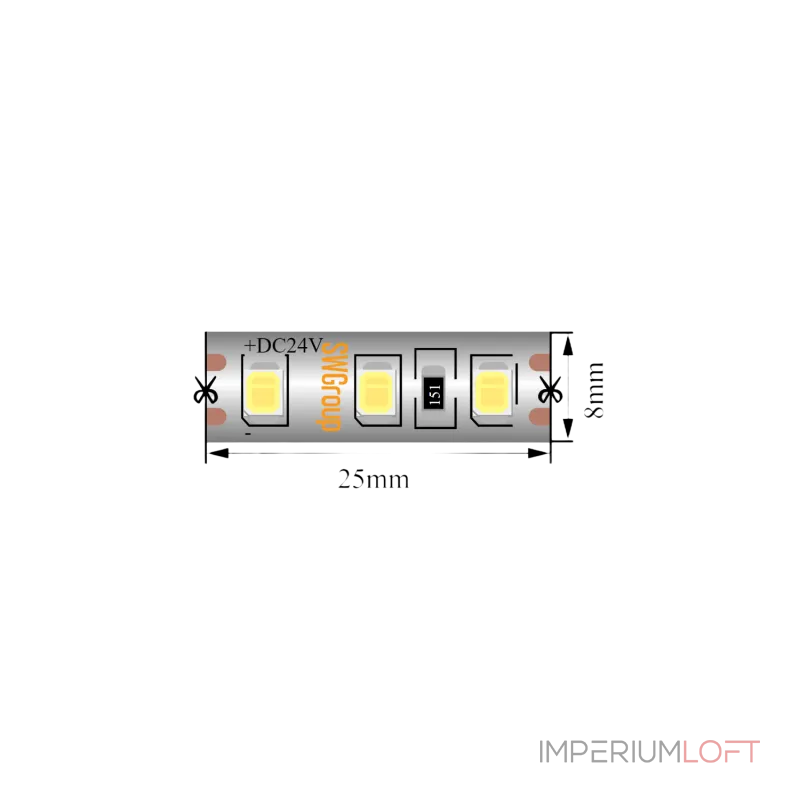 Светодиодная лента SWG Standard SWG2120-24-9.6-NW-65-NEW от ImperiumLoft