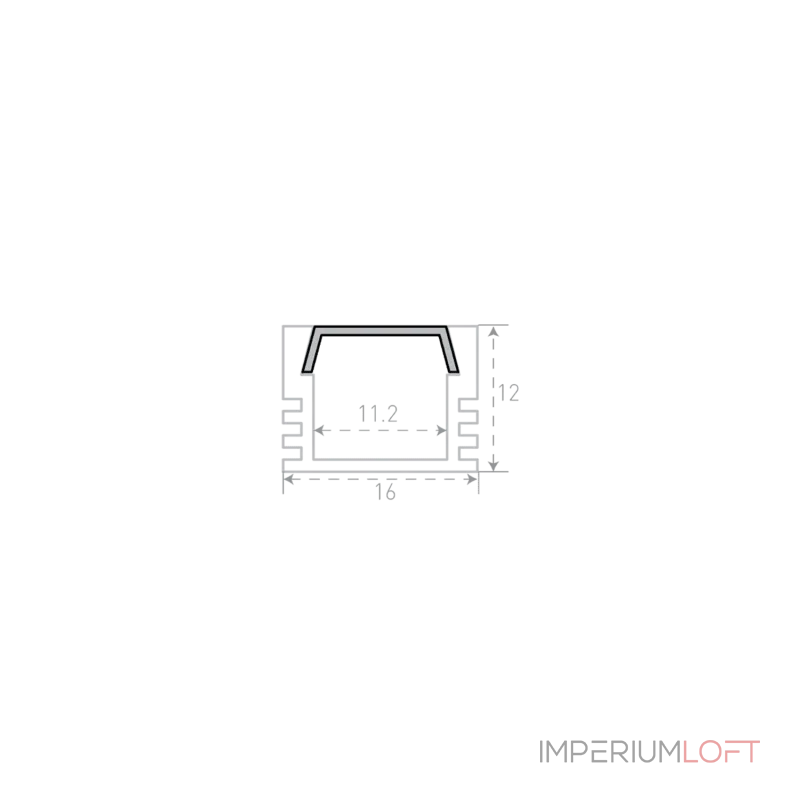 Профиль алюминиевый накладной SWG SWG Standard SF-1612 от ImperiumLoft