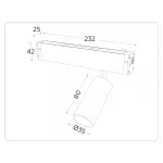 Управляемый светодиодный светильник Ambrella TRACK SYSTEM GL1203 от ImperiumLoft