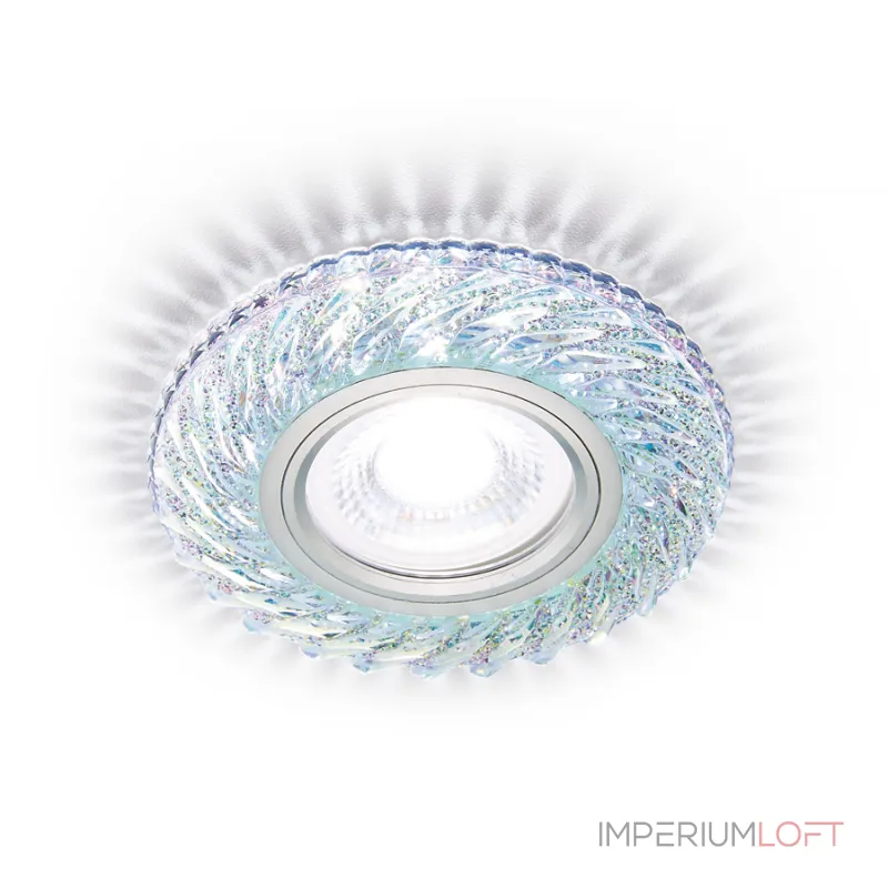 Встраиваемый точечный светильник MR16 с LED подсветкой Ambrella STANDARD SPOT S295 PR/WH от ImperiumLoft