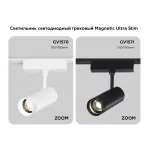Светильник светодиодный трековый ZOOM для шинопровода Magnetic Ultra Slim Ambrella TRACK SYSTEM GV1570 от ImperiumLoft