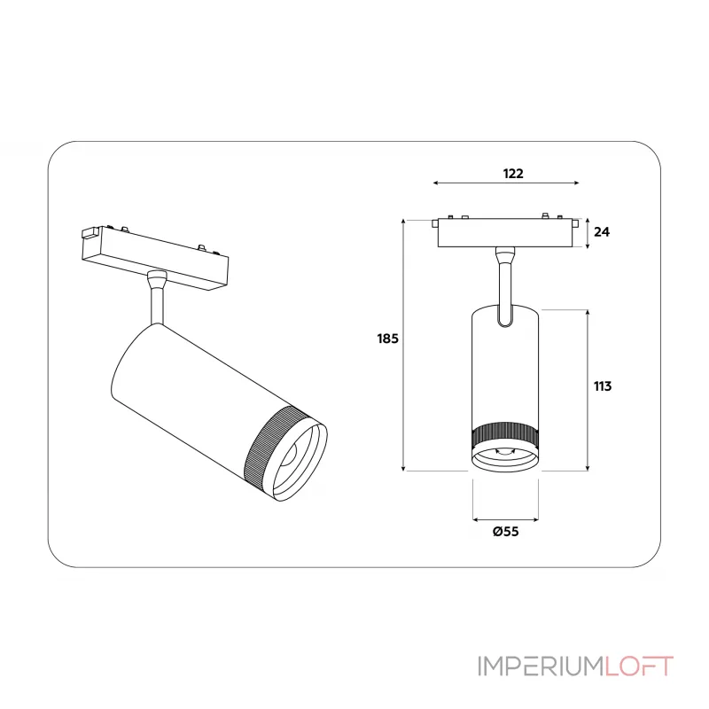 Светильник светодиодный трековый ZOOM для шинопровода Magnetic Ultra Slim Ambrella TRACK SYSTEM GV1570 от ImperiumLoft Светильник светодиодный трековый ZOOM для шинопровода Magnetic Ultra Slim Ambrella TRACK SYSTEM GV1570 от ImperiumLoft