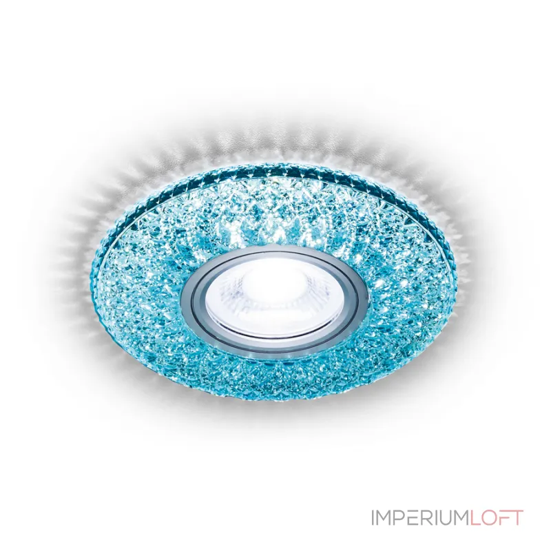 Встраиваемый точечный светильник MR16 с LED подсветкой Ambrella STANDARD SPOT S333 BL/WH от ImperiumLoft