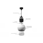 Крепеж подвесной для корпуса светильника с диаметром отверстия D60mm Ambrella DIY System Elements A2301 от ImperiumLoft