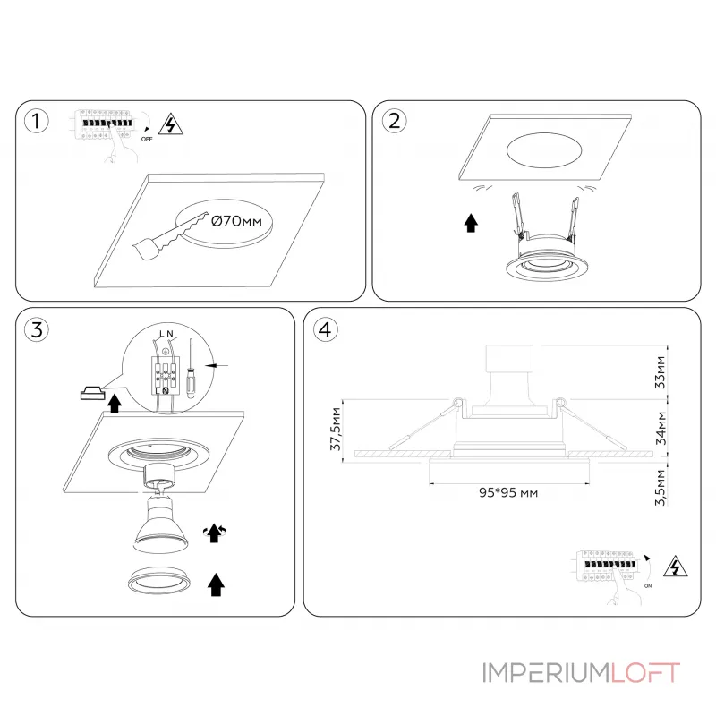 Светильник встраиваемый поворотный Ambrella TECHNO SPOT TN1144 от ImperiumLoft Светильник встраиваемый поворотный Ambrella TECHNO SPOT TN1144 от ImperiumLoft