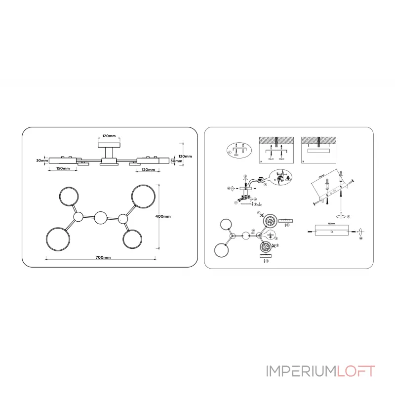 Люстра светодиодная на штанге Ambrella COMFORT FL4860 от ImperiumLoft Люстра светодиодная на штанге Ambrella COMFORT FL4860 от ImperiumLoft