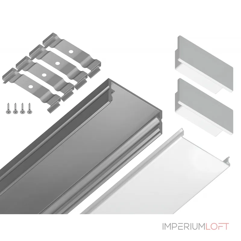 Алюминиевый профиль накладной Ambrella ILLUMINATION GP2001AL от ImperiumLoft Алюминиевый профиль накладной Ambrella ILLUMINATION GP2001AL от ImperiumLoft