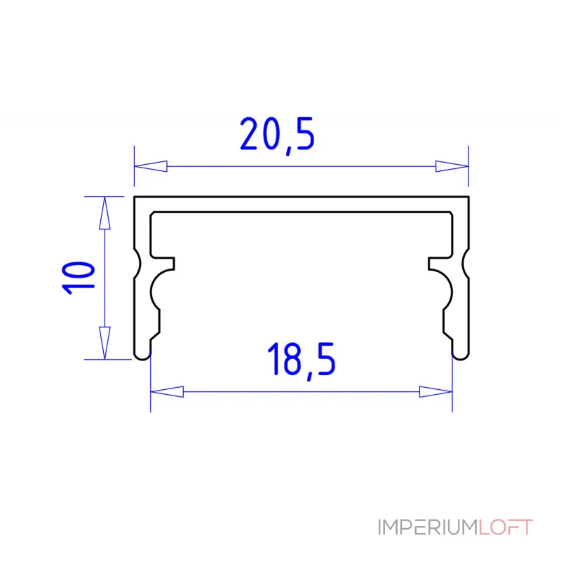 Алюминиевый профиль накладной Ambrella ILLUMINATION GP2001AL от ImperiumLoft Алюминиевый профиль накладной Ambrella ILLUMINATION GP2001AL от ImperiumLoft