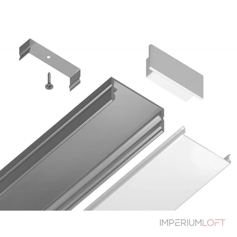 Алюминиевый профиль накладной Ambrella ILLUMINATION GP2001AL от ImperiumLoft Алюминиевый профиль накладной Ambrella ILLUMINATION GP2001AL от ImperiumLoft