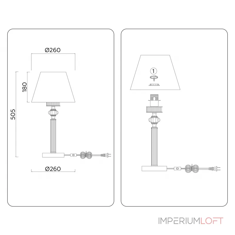Настольная лампа с абажуром и хрусталем Ambrella HIGH LIGHT LH71007 от ImperiumLoft Настольная лампа с абажуром и хрусталем Ambrella HIGH LIGHT LH71007 от ImperiumLoft