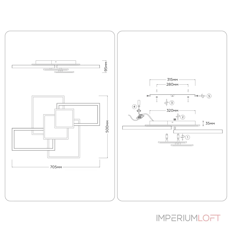 Потолочная люстра Ambrella ACRYLICA Disk FA1032