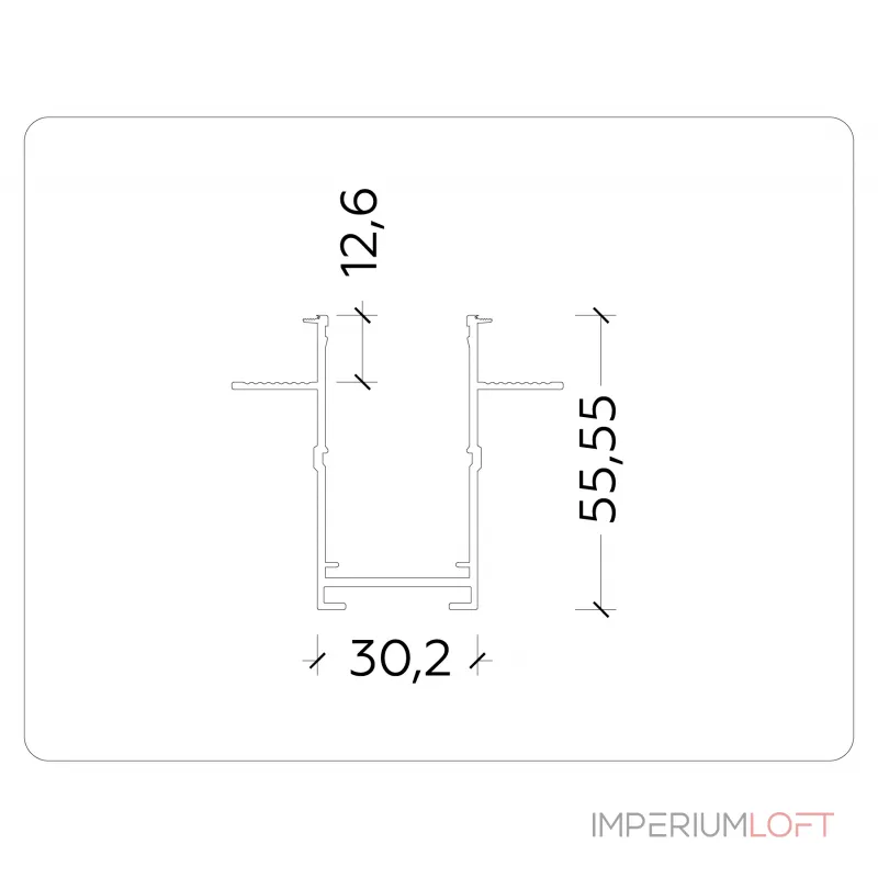 Шинопровод встраиваемый Ambrella TRACK SYSTEM GL1009 от ImperiumLoft