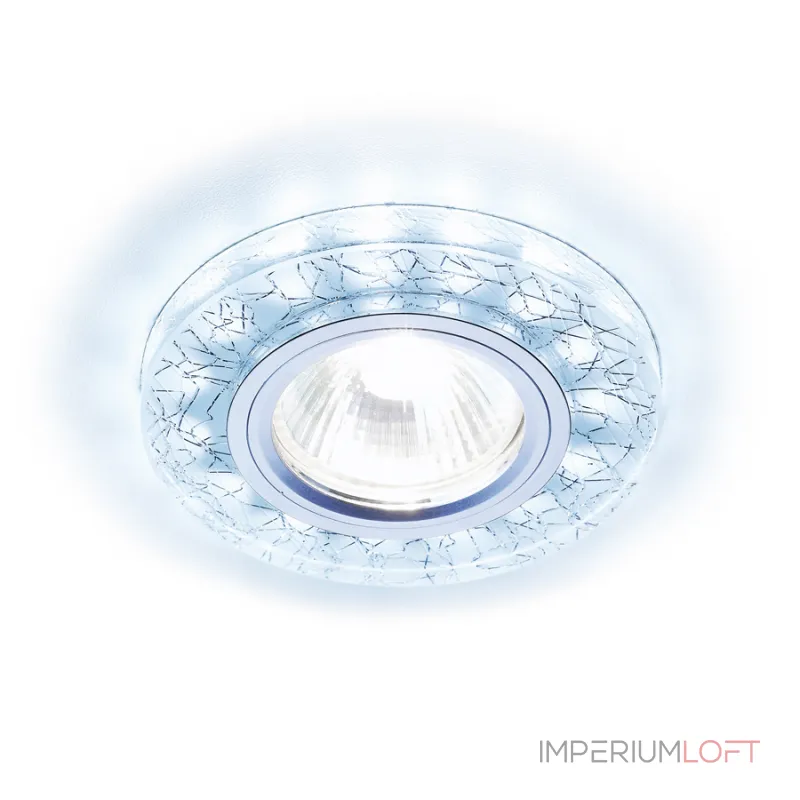 Встраиваемый точечный светильник MR16 со светодиодной подсветкой Ambrella STANDARD SPOT S226 W/CH/C от ImperiumLoft