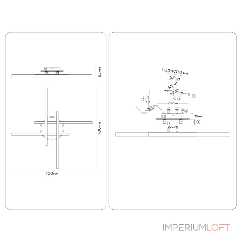 Потолочная люстра Ambrella COMFORT LineTech FL6281 Потолочная люстра Ambrella COMFORT LineTech FL6281