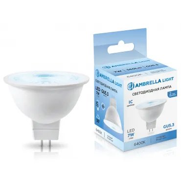 Светодиодная лампа Lens 38° MR16 7W 6400K Ambrella BULBING 170716 Светодиодная лампа Lens 38° MR16 7W 6400K Ambrella BULBING 170716