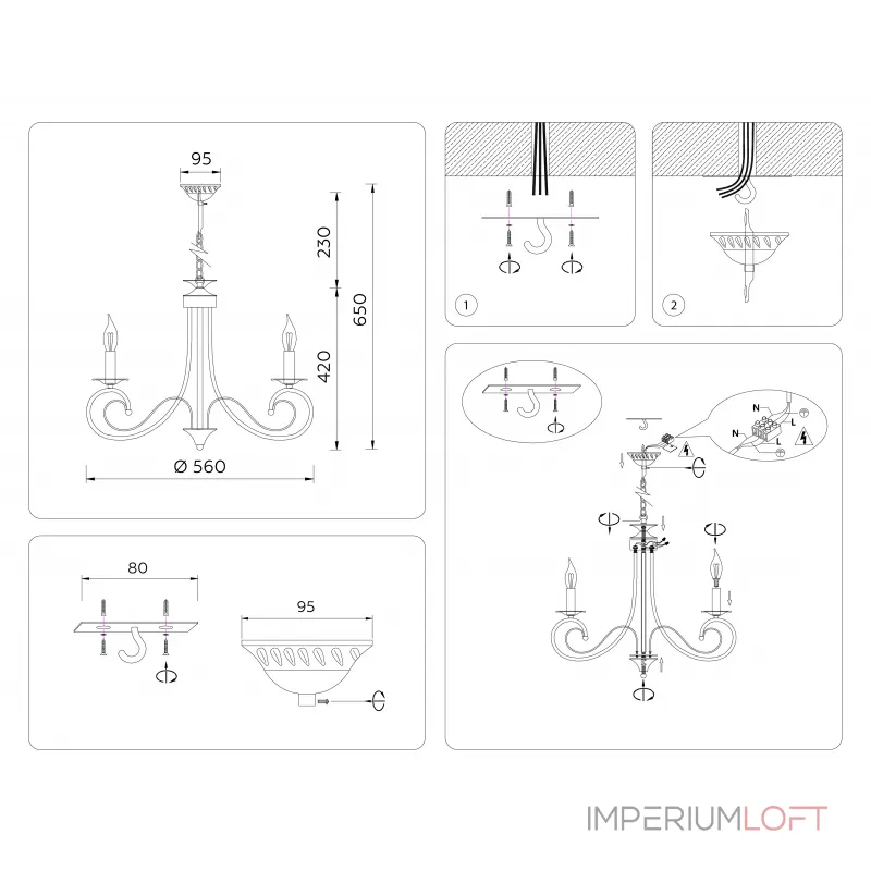Подвесная люстра Ambrella TRADITIONAL TR9606 от ImperiumLoft Подвесная люстра Ambrella TRADITIONAL TR9606 от ImperiumLoft