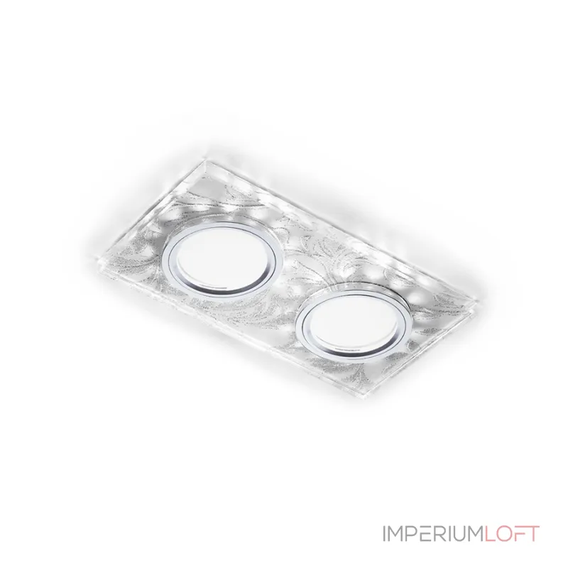 Встраиваемый точечный светильник MR16 со светодиодной подсветкой Ambrella STANDARD SPOT S234/2 W/CH/WH от ImperiumLoft